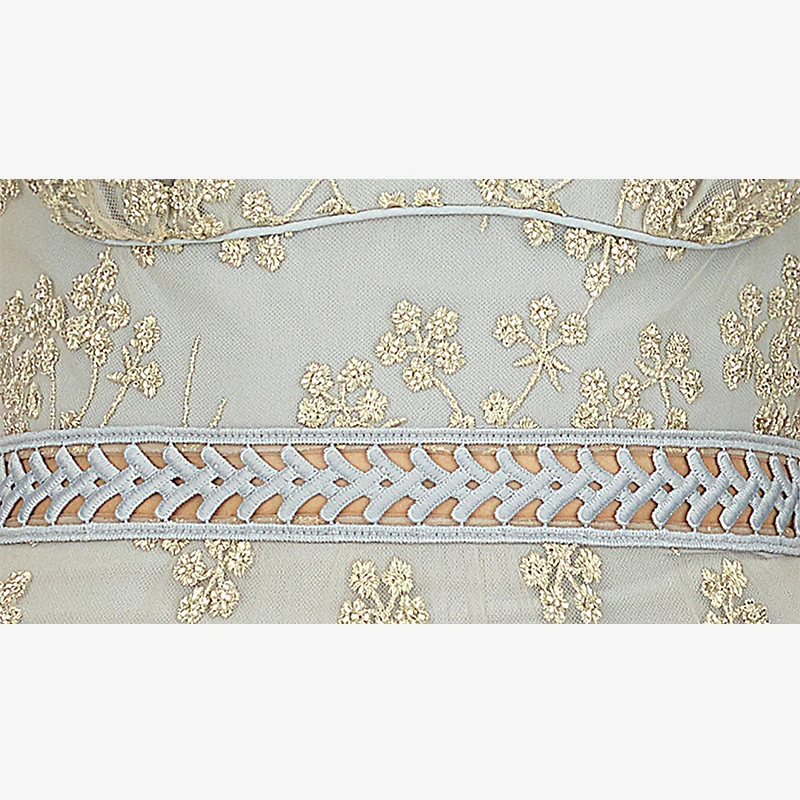 Новое платье для автопортрета 2018 подиумное летнее кружевное лоскутное Сетчатое