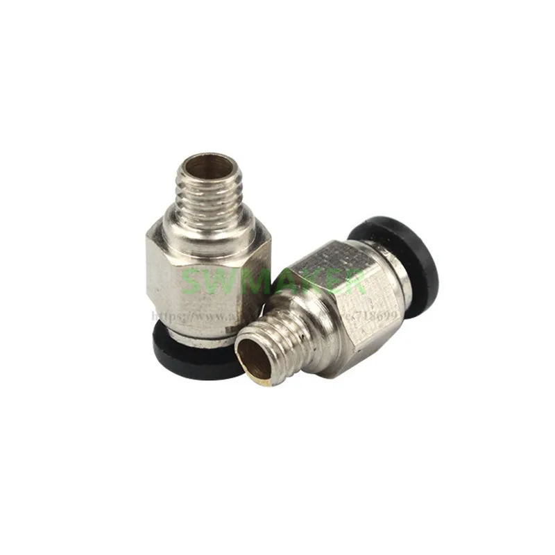 1pcs PC4-M6 PC4-M5 PC4-01 straight-through type pneumatic push pipe fittings 3D printer quick connector for PTFE penetr | Компьютеры и
