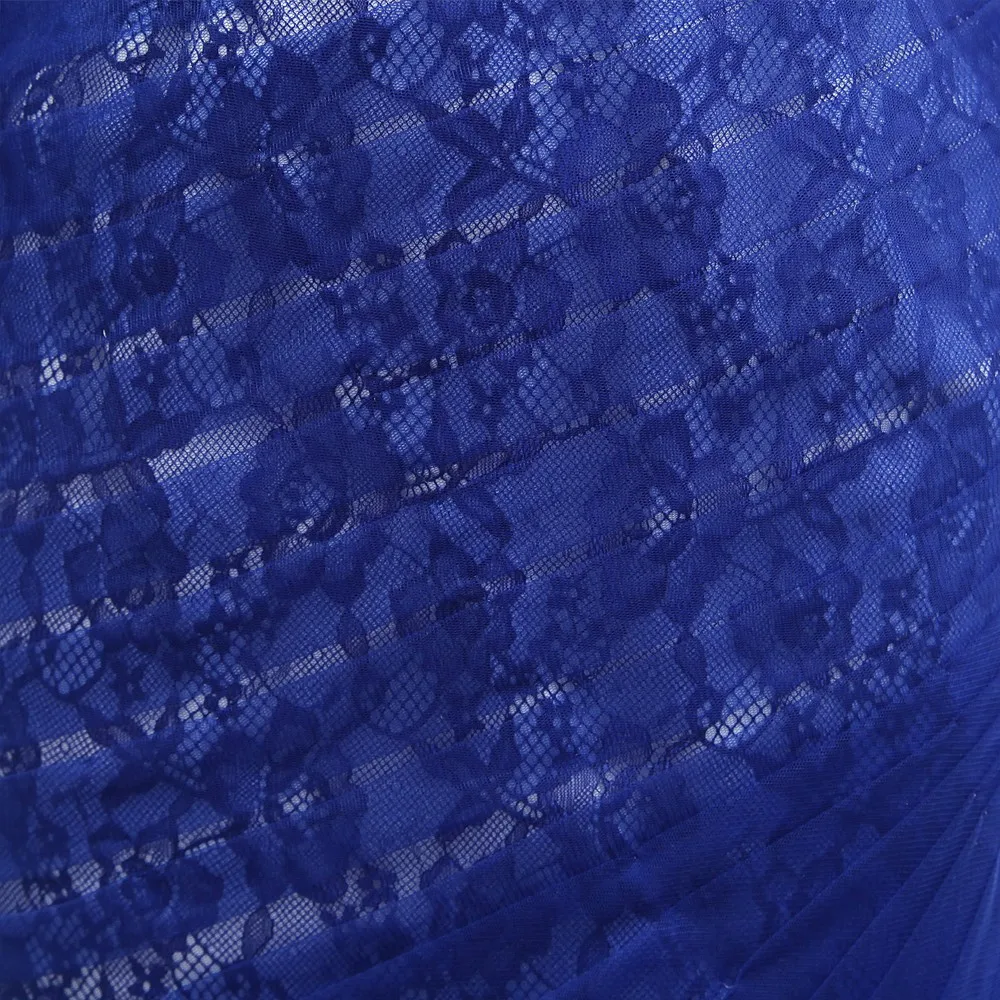 

Royal Blue Evening Dresses Mermaid Long Sleeves Lace Tulle Appliques Long Evening Gown Prom Dress Prom Gown