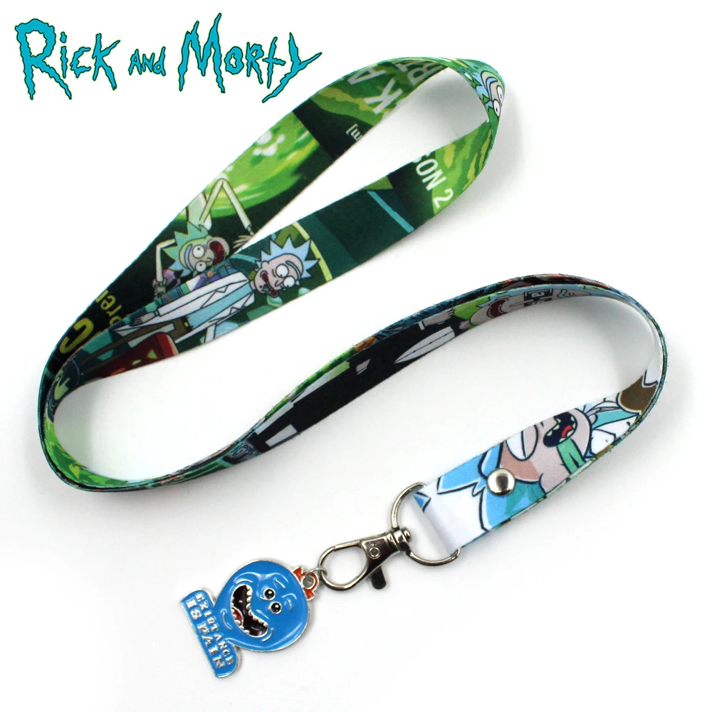 Rick and Morty телефонная веревка MEESEEKS металлическая подвеска для ключей Ремешок