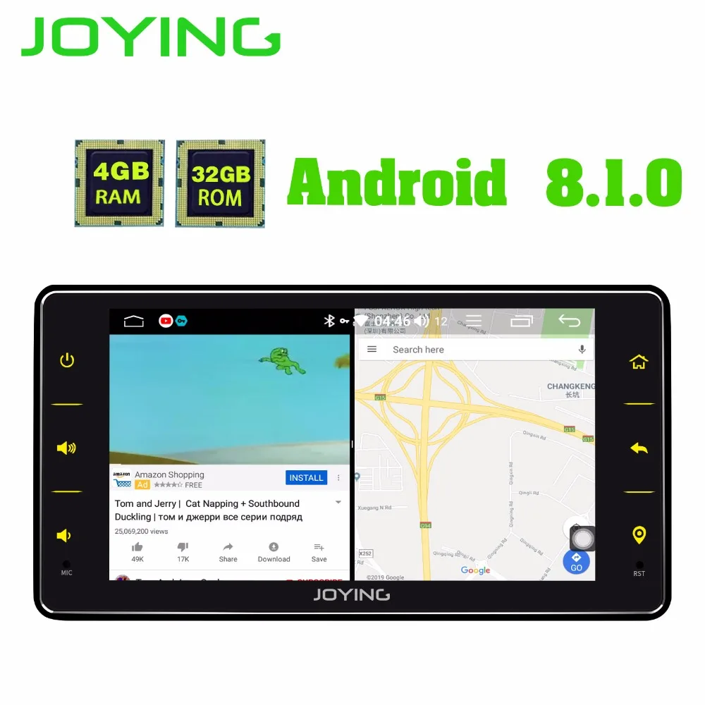 6.2"Single Din 4GB+32GB Universal Head Unit Android 8.1 Car Radio GPS Bluetooth WIFI Multimedia Player Buit-in DSP Support Zlink |