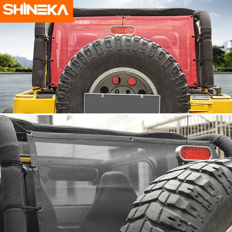 SHINEKA автомобильные чехлы для Jeep wrangler tj 1997-2006 Топ Солнцезащитная сетка автомобильный чехол на крышу багажника защита от ультрафиолета сетка для wrangler TJ