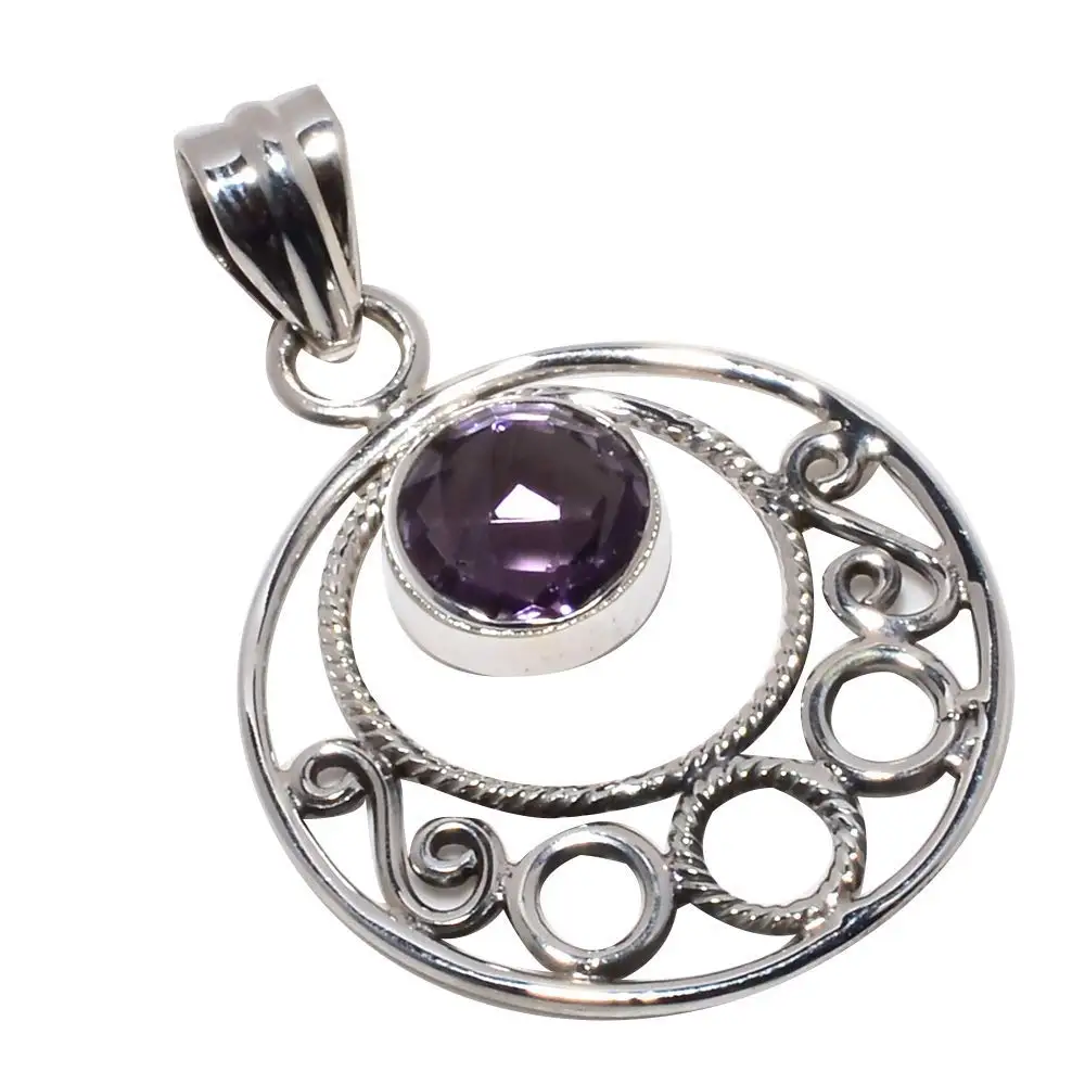 

Nature Amethyst Pendant 925 Sterling Silver, 36 mm, MHBAP5593