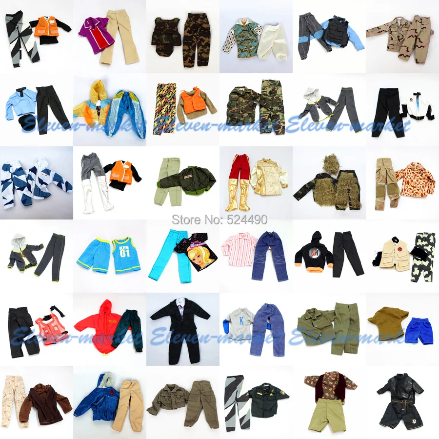 10 комплектов одежда ручной работы костюм с вилкой шар Униформа армейская Боевая