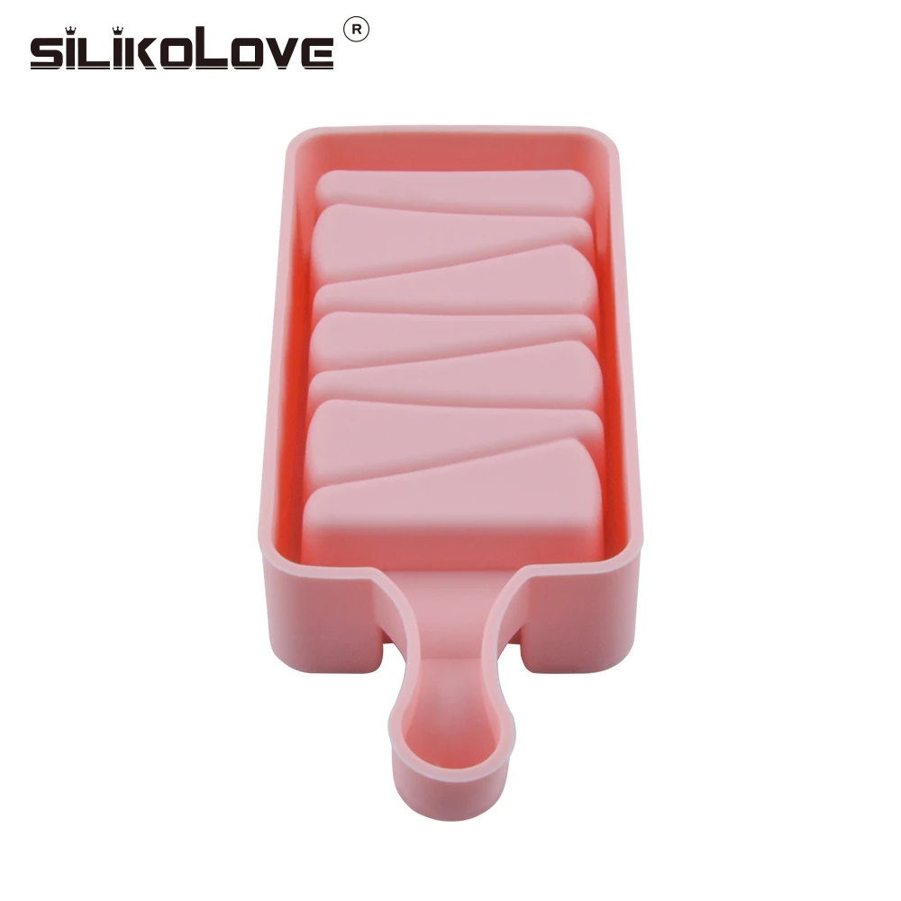 SILIKOLOVE полосатая форма для мороженого, силиконовая форма для мороженого, форма для мороженого с палочками, одиночная