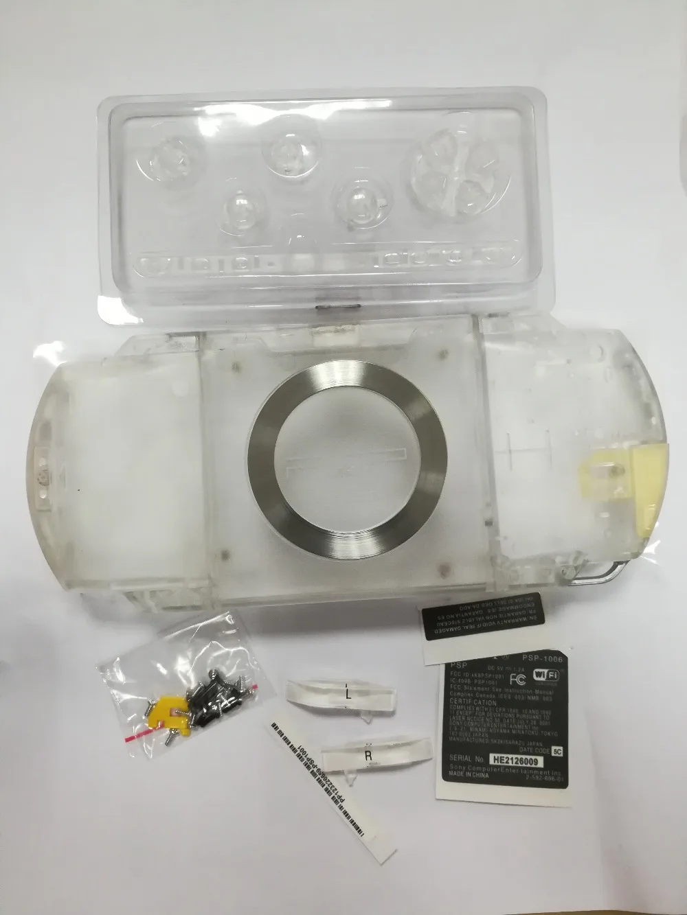 Прозрачный цвет для psp 1000 psp 1000 корпус игровой консоли Замена Полный Корпус чехол с кнопками