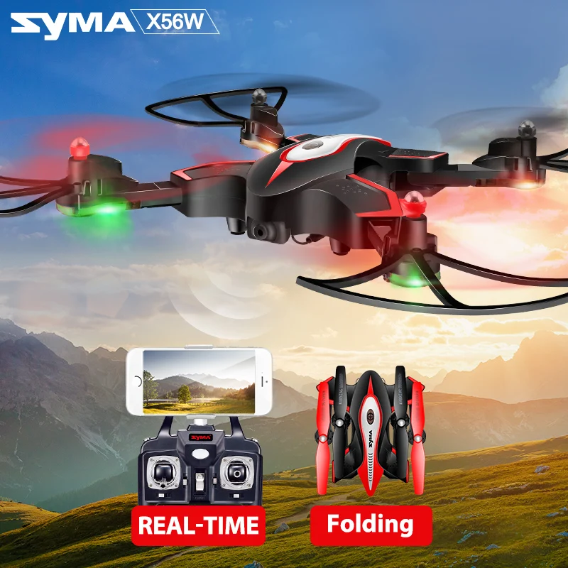 Квадрокоптер SYMA X56 X56W Радиоуправляемый с камерой складной|rc helicopter with camera|helicopter