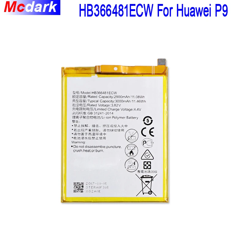 HB366481ECW Аккумулятор для Huawei P9 Ascend Lite honor 8 5C аккумулятор 2900mAh|battery for huawei|5c batterybattery |