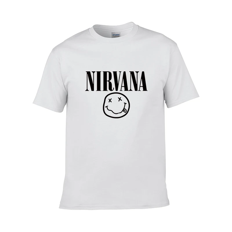Новая Nirvana Мужская/Женская летняя футболка Harajuku из 100% хлопка с принтом Мужская