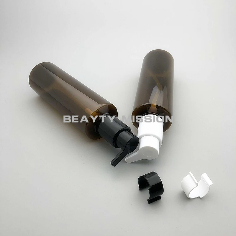 BEAUTY MISSION 24 шт./лот 250 мл роскошный насос для лосьона коричневая пластиковая
