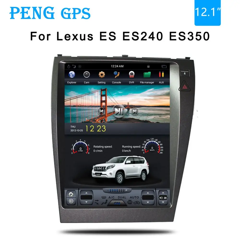 Tesla стиль Автомобильный GPS навигатор для Lexus ES ES240 ES350 2004 2005 2007 2008 2009 2010 головное