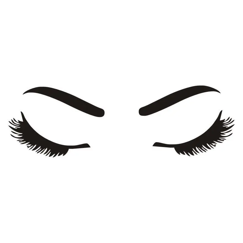 Виниловая наклейка на стену с изображением девушки крупным глазом декоративная