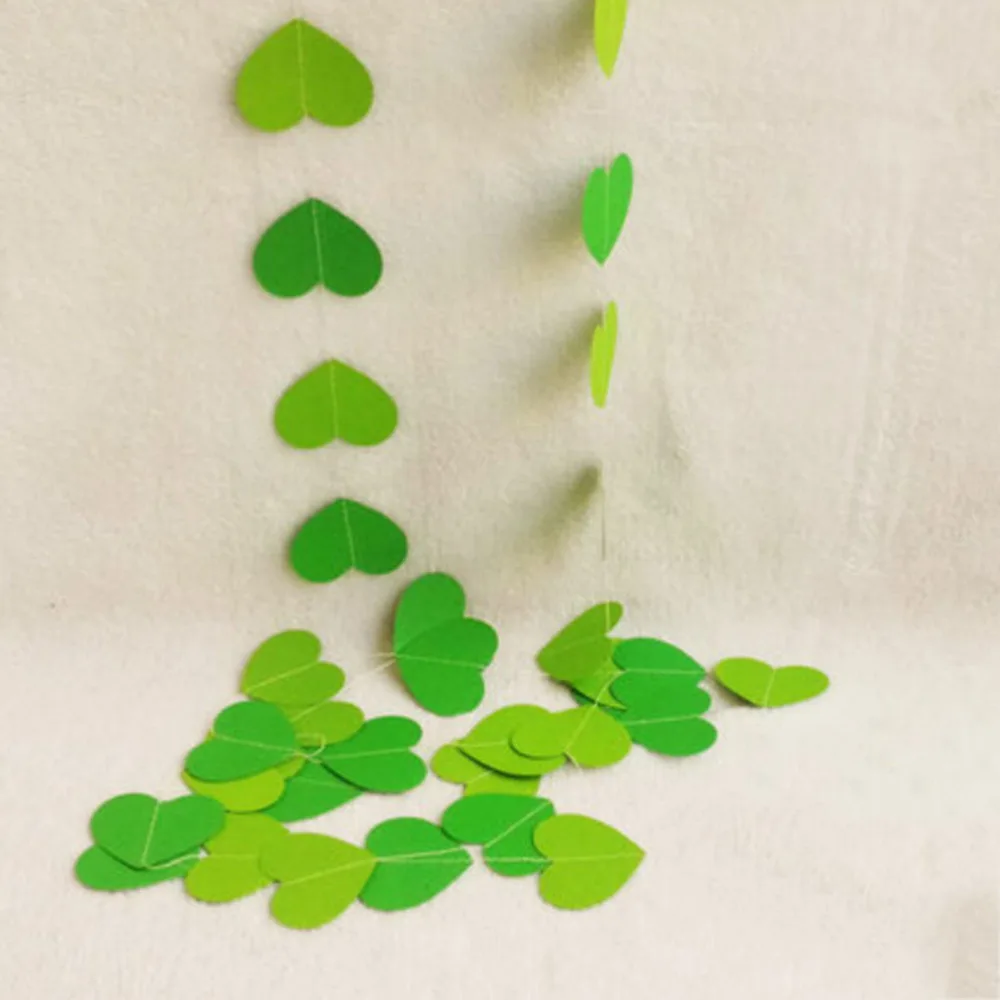 4 м красочная гирлянда из бумаги с сердцами детская игрушка в ванную для детей