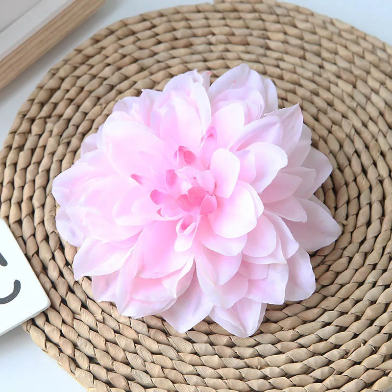 Light Purple 15 см большой пион мексиканский Георгин искусственная Цветочная подделка цветок свадебный автомобиль домашний Декор цветок украшение стены diy ВЕНОК подарки - Цвет: Light Purple