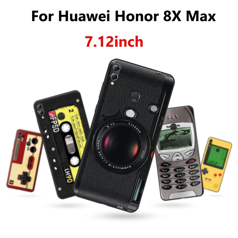 Чехол для Huawei Honor 8X Max чехол в стиле ретро Мультяшные мягкие чехлы телефонов Honor8X