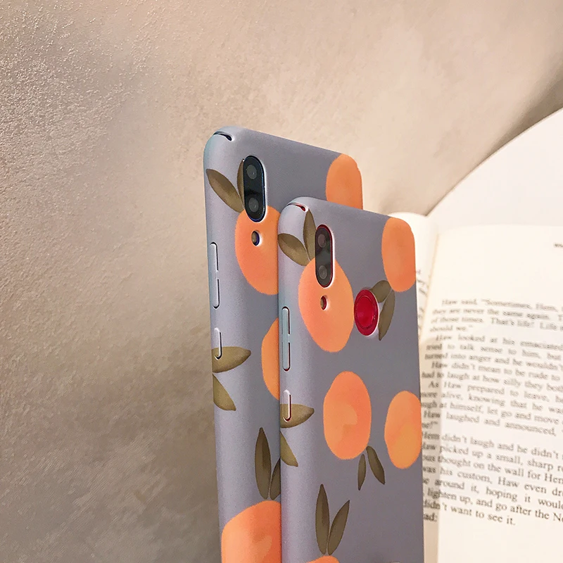РЕТРО МАТОВЫЕ оранжевые Жесткие ПК-Чехлы для Xiaomi 6 8lite 9 SE Lite PC чехол для Xiaomi Redmi Note 7 Note8 Pro задняя крышка funda