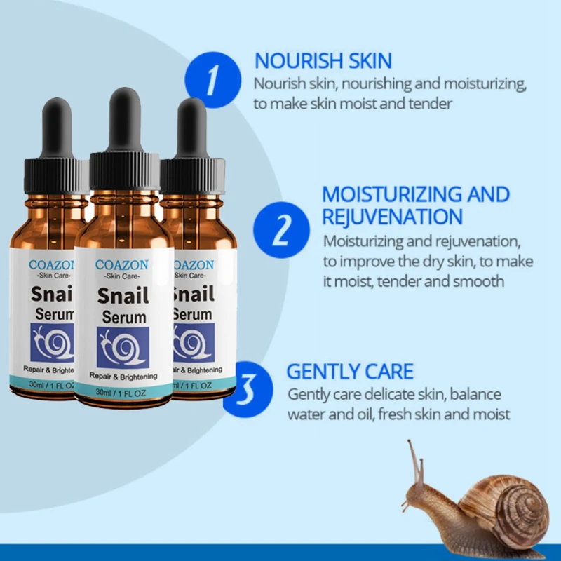 30 мл эфирные масла улитки Гиалуроновая кислота Сыворотка увлажняющая