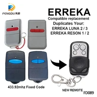 5pcs erreka luna erreka reson compatible electric gates remote controls for command garage barrier fixed code key fod 433 92mhz