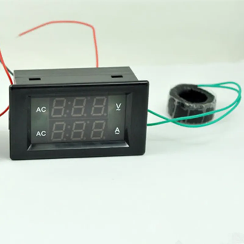 Цифровой измеритель тока Вольт Ампер Напряжение Панель Вольтметр Амперметр Led AC80