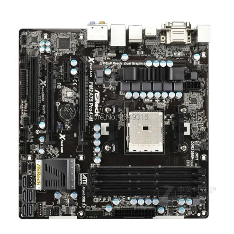 Для ASRock FM2A75 Pro4-M оригинальная настольная материнская плата A75 с разъемом FM2 SATA3 USB3.0