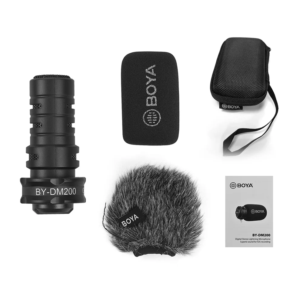 

BOYA BY-DM200 Digital Stereo Cardioid Condenser Microphones MFI Certified for iOS Devices Recording for iPhone iPad iPod Touch