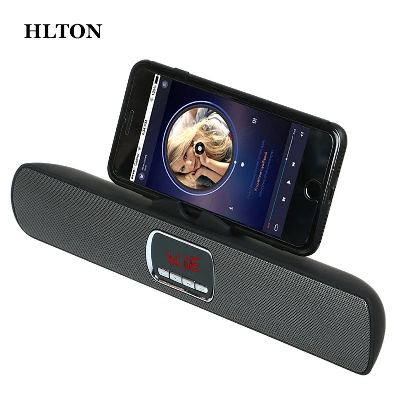 Беспроводной Bluetooth динамик HLTON HIFI стерео сабвуфер с супер басами AUX TF FM радио