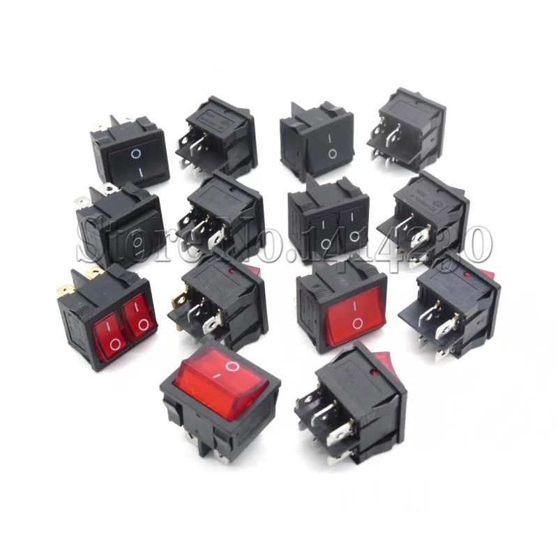 KCD5 21x24 мм 21*24 Rocker комплект переключателей 4 Pin 6Pin 2 позиции 3 6A/12A 250VAC ВКЛ-ВЫКЛ-вкл |