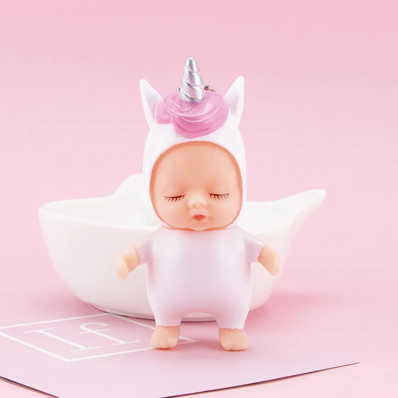 Модный милый брелок Спящая кукла Kawaii, пчела, кролик, панда, медведь в форме мультяшного автомобиля, брелок, игрушка, ювелирное изделие для девочки - Цвет: 11