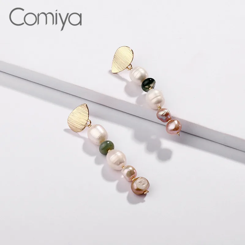 Дизайнерские висячие серьги Comiya акриловые жемчужные милые с рисунком эффектные