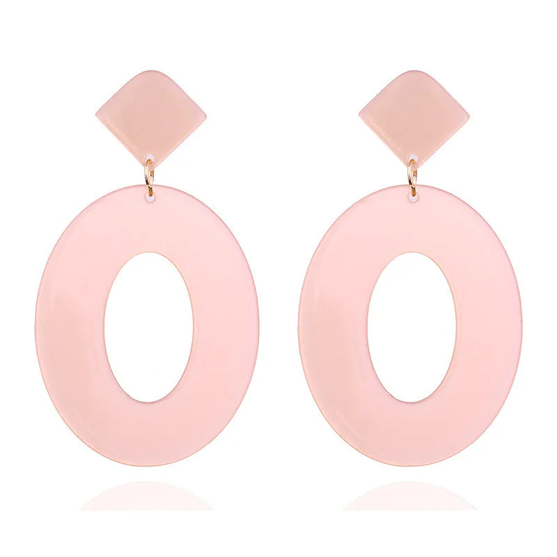 New Exaggerated Simple Earrings for Women Colorful Acrylic Acetate Plate Geometric Fashion Jewelry pendirntes mujer | Украшения и