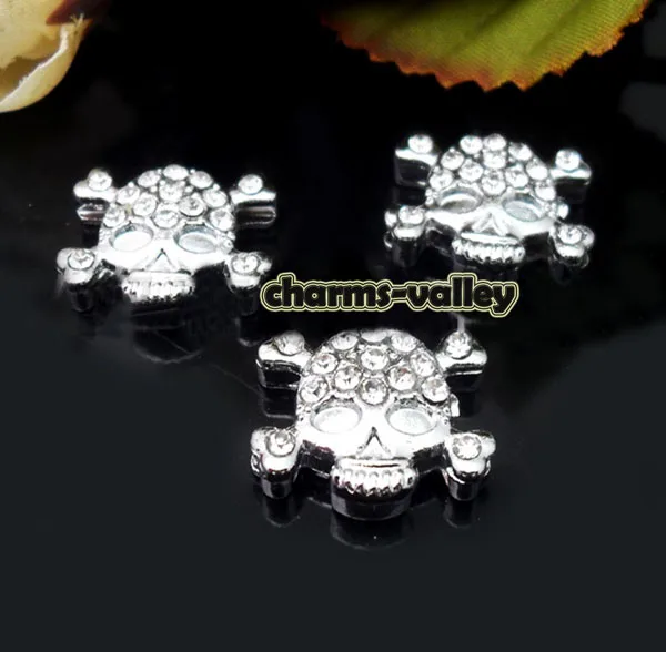 Бесплатная доставка 10 шт. 8 мм полная развязка с черепом подвеска буквами