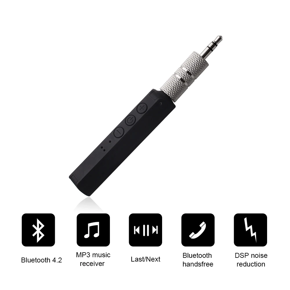 Беспроводной Bluetooth адаптер Aux ресивера с разъемом 3 5 дюйма автомобильный комплект