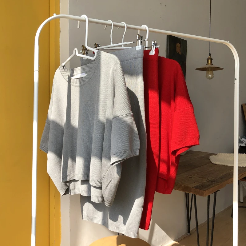 Комплект из 2 предметов 2019 высококачественные женские трикотажные укороченные