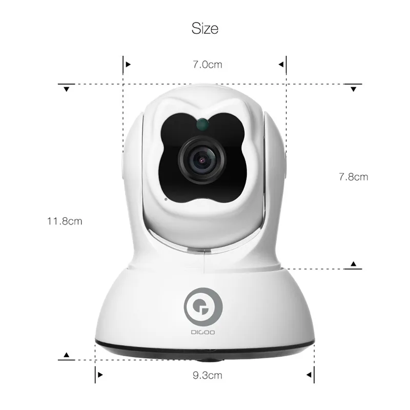 

DIGOO DG-BM01 720P Home Security IP Camera Audio Wireless Mini Camera Night Vision CCTV WiFi Camera Baby Monitor Smart Alarm