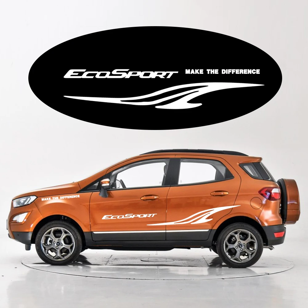 White Автозапчасти для автомобиля Стайлинг для Ford EcoSport боковая наклейка на кузов автомобиля наклейка грузовик наклейки DIY декоративный автомобильный стикер аксессуары 280 см - Название цвета: White