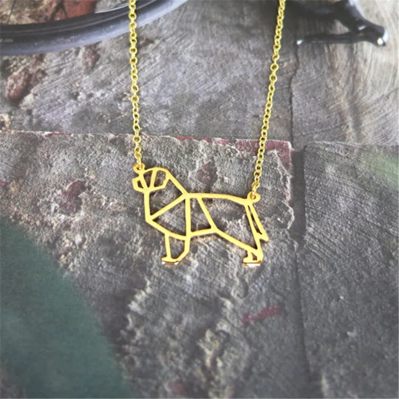 Полые милые животные Ньюфаундленд собака кулон колье животное для женщин