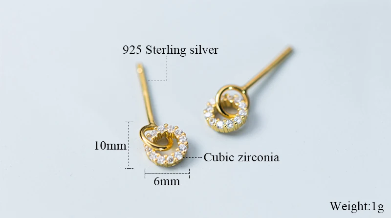 Корейский простой стиль с кристаллами серьги 925 пробы серебро полые уха Jewelry вечерние аксессуары подарок круг серьги