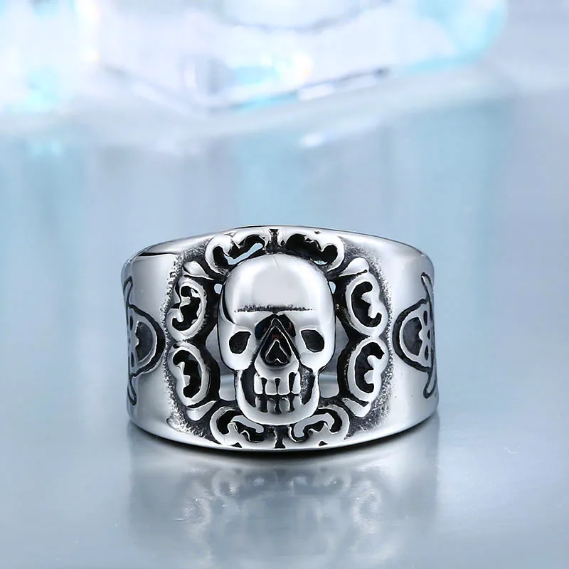 BEIER 2018 Man Punk Fang Ring Factory Price 316L Stainless Titanium Steel Man's Fashion NEW Skull Jewelry WR-Q014 | Украшения и
