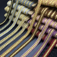 13yards gold black bullion centipede lace trim diy accessory wavy webbing braided lace edge for cushion curtain decoration