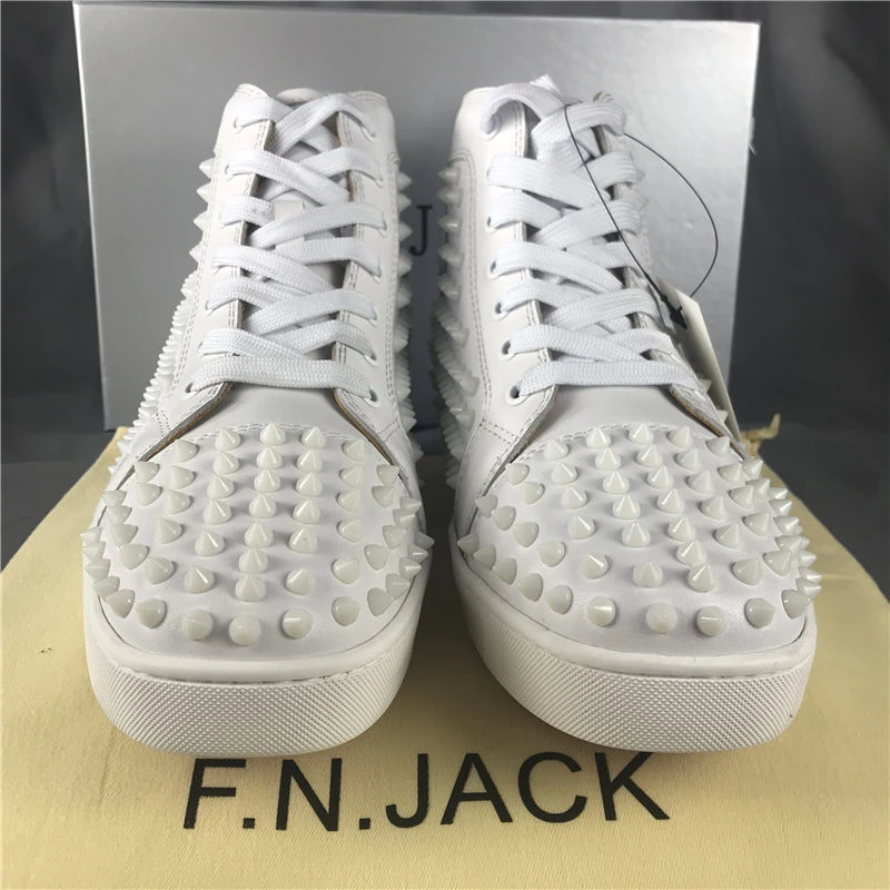 Мужские модные кроссовки с шипами и высоким берцем на плоской подошве F. N. JACK Луи
