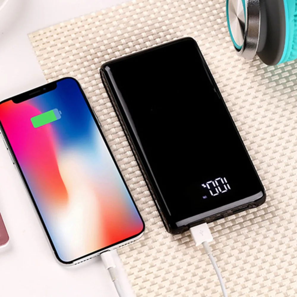 5V 2A 2USB интерфейс TYPE-C 6*18650 Внешний аккумулятор зарядное устройство для мобильного телефона DIY чехол для iPhone xiaomi светодиодный светильник