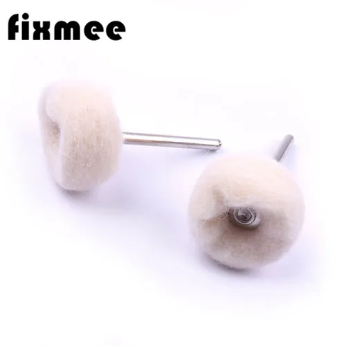 

100pcs 24mm Head Diameter Cashmere Grinding Head With Handle Wool Wheel Wood Polishing Cleaner Grinding Tools