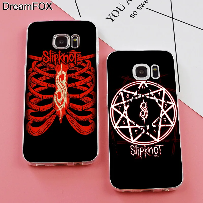 DREAMFOX K199 Slipknot Rock Мягкий ТПУ силиконовый чехол для samsung Galaxy Note S 6 7 8 9 Edge Plus Grand Prime |