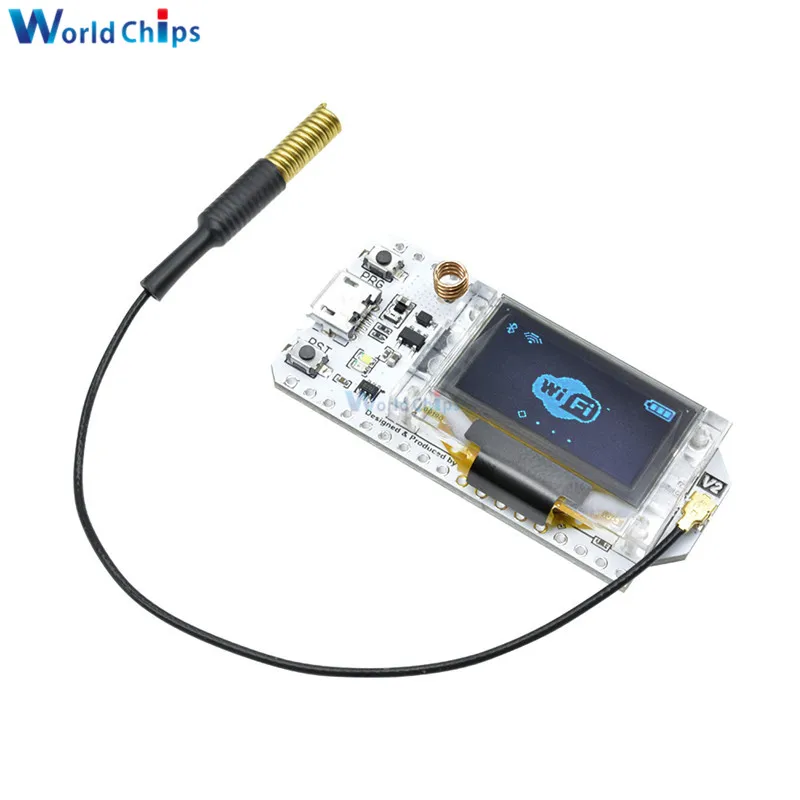 2 шт. 433 МГц SX1278 ESP32 LoRa 0 96 дюймов синий oled-дисплей Bluetooth WIFI Lora Kit 32 макетная плата для