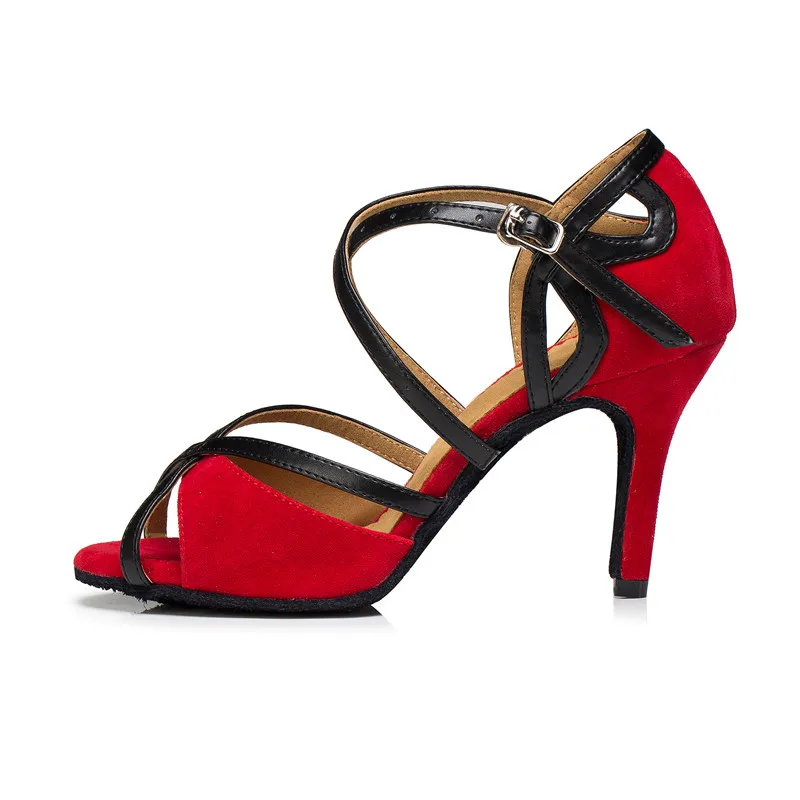 High Quality Ladies Women Tango Salsa Ballroom Latin Dance Shoes 3.33 Inch Heels |