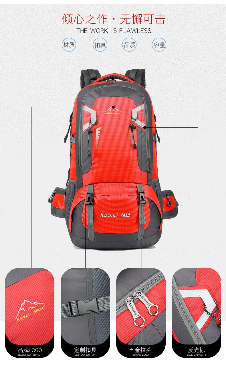 LOOZYKIT 60L/40L рюкзак мужской нейлоновый рюкзак с подзарядкой через usb рюкзак школьный рюкзак для подростка рюкзаки для путешествий женский сумка для улицы