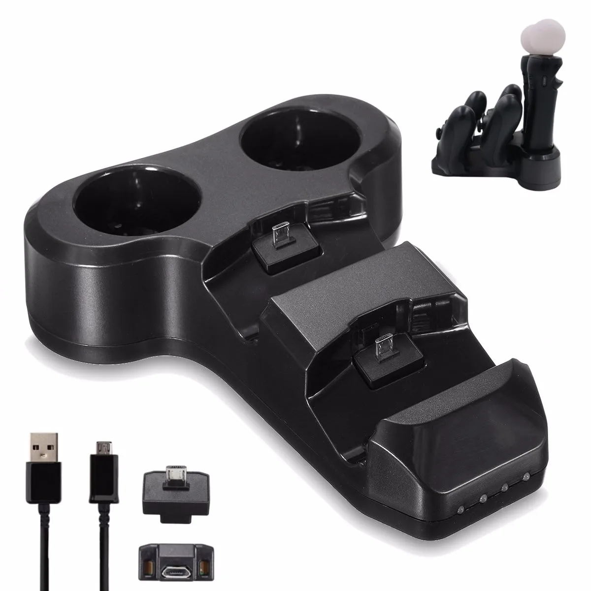 Новинка зарядная док станция со светодиодсветодиодный подсветкой и двумя USB