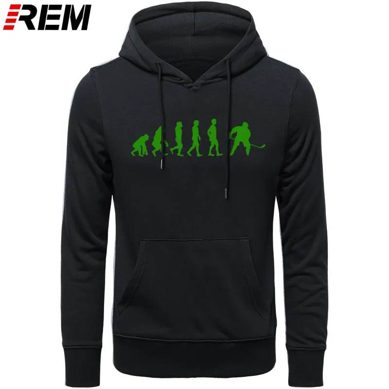 BLACK GREEN REN Evolution Hockeyer, мужские бутиковые повседневные популярные мужские топы из хлопка,, модные брендовые толстовки с круглым вырезом, толстовки - Цвет: BLACK GREEN