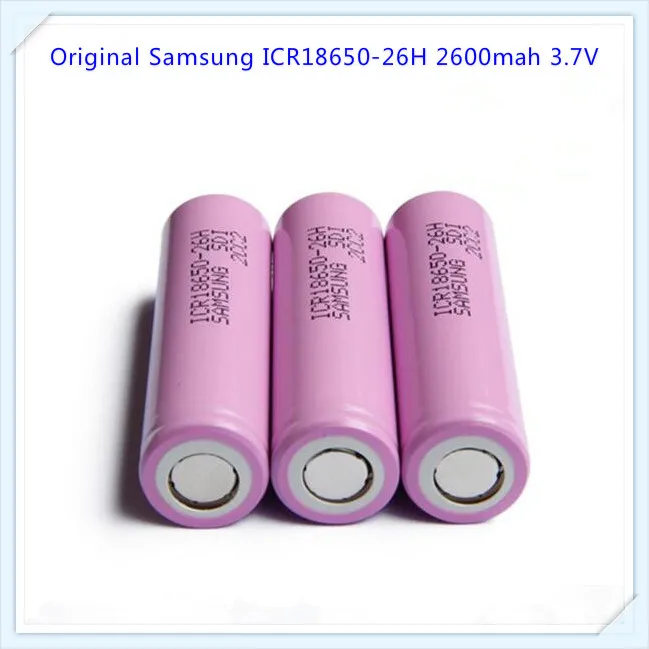 Для samsung ICR18650-26H 26H 18650 2600mah 3,7 V литий-ионная аккумуляторная батарея с плоским верхом(1 шт