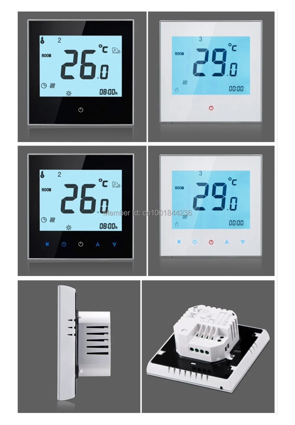BHT-1000GAN TOUCH SCREEN HEATING ROOM THERMOSTAT FOR WATER | Строительство и ремонт